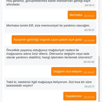 Migros Hemen Ambalaj Açık Ürün Gönderdi