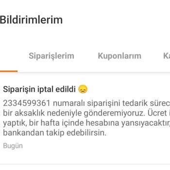 Trendyol Üzerinden Yapılan Alışverişte Yaşanan Sorun