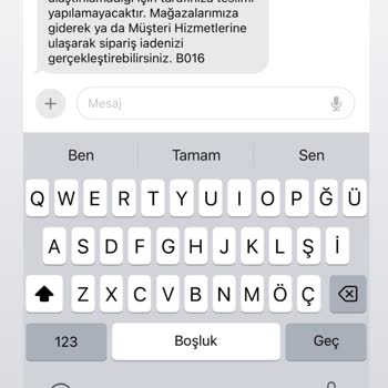 DeFacto Siparişin Eve Gönderilmemesi