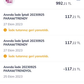 QNB Finansbank Anında İade İptali Ve Borç Yansıtılması