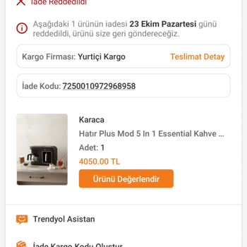 Trendyol 5in 1 Kahve Makinesi Ve İade Sorunları