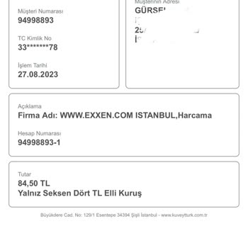 Exxen Bilgim Dışı Kartımdan Para Çekti