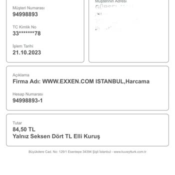 Exxen Bilgim Dışı Kartımdan Para Çekti