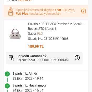 FLO Ayakkabı Kargoya Verilmeyen Fakat Parası Alınan Ürün