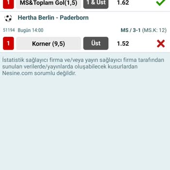 Nesine İddiam Tuttu Ama Yatmış Görünüyor