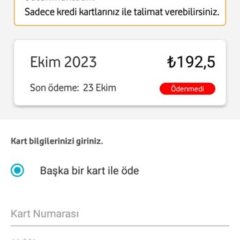 Vodafone Yanlış Fatura Tutarı