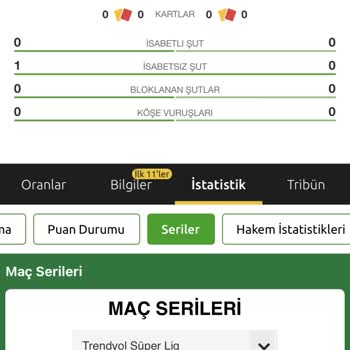 Bilyoner Hatalı İstatistik Verileri