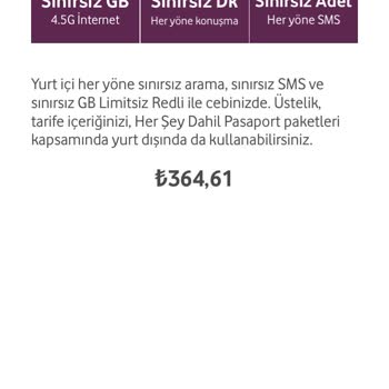 Vodafone Sınırsız Tarifelerde Belirtilmeyen 15GB Sınırlı Hotspot