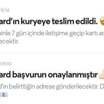 Papara CARD'ım Teslim Edilmedi.