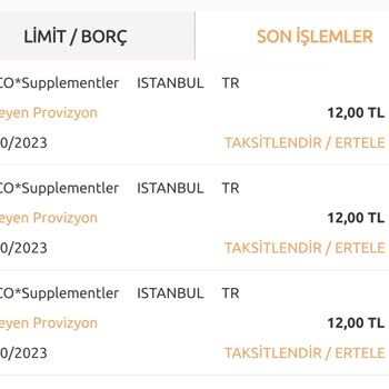 Supplementler Otomat Ürün Vermedi!