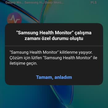 Samsung Telefon Samsung Health Monitör Hatası