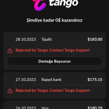 Tango Hesabımın İnceleme Altında Paramı Çekemiyorum
