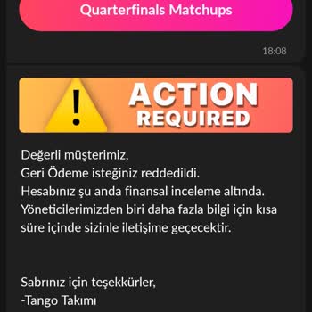 Tango Hesabımın İnceleme Altında Paramı Çekemiyorum