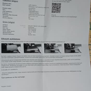 Samsung Tablet Onarımı Yapmadılar