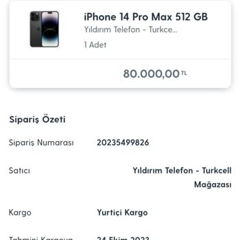 Turkcell Pasaj'dan Siparişi Verilen Telefonun Gelmemesi