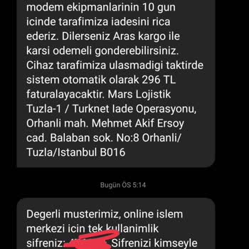 TurkNet İnternet Hizmetimin Habersiz Kapatılması
