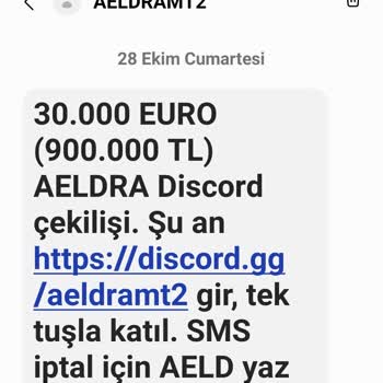 Aeldramt2 Ürünle İlgisi Olmayan Kanunsuz SMS