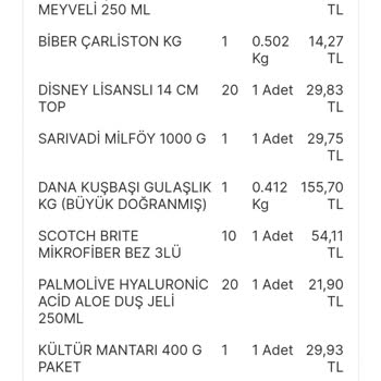 Migros Sanal Eksik Sipariş