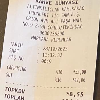 Kahve Dünyası'ndan Rica Edilen Bir Damla Süte 42 Tl Yazılması
