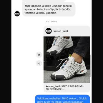Kesten Butik (Instagram) Ayakkabı İpinin Farklı Olması