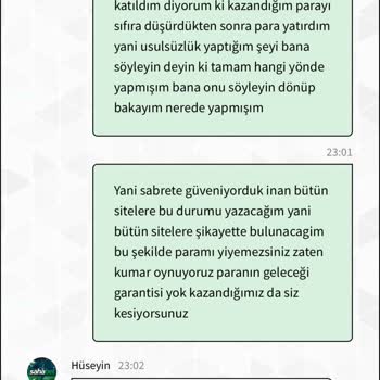 Sahabet.com Parama El Koydu. Vermiyor