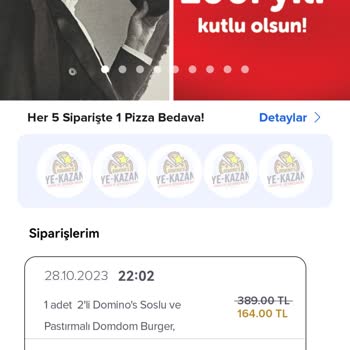 Domino's Pizza Geç Soğuk Hatalı Gelen Sipariş