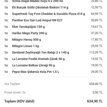 Yemeksepeti Eksik Teslimat Yapılması