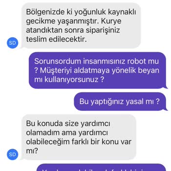 Getir Sipariş Ve Müşteri Hizmetleri Saygısızlığı