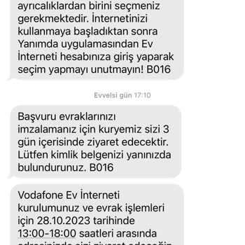 Vodafone Evde İnternet Kurulumu Hakkında Sorun