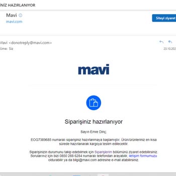 Mavi'nin Haftalar Sonra Görünen Ürün Tedarik Edilemedi Hatası