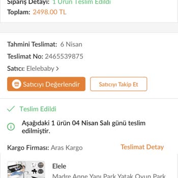 Elele Baby İlk Kullanımda Bozulan Dönence