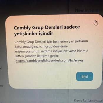 Cambly Grup Derslerine Giremiyorum.