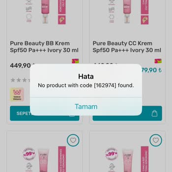 Watsons Uygulama Hata Veriyor