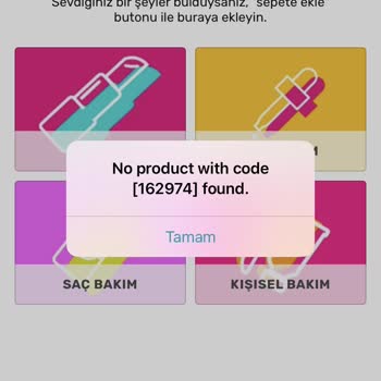 Watsons Uygulama Hata Veriyor