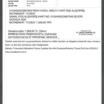 Ziraat Bankası Hesabımdan Habersizce Para Çekildi