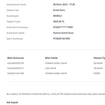 Sunexpress Uçuş İptal Tazmini.