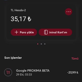 İninal Kart Proxsima Betadan Benim İznim Olmadan Para Çekilmiş