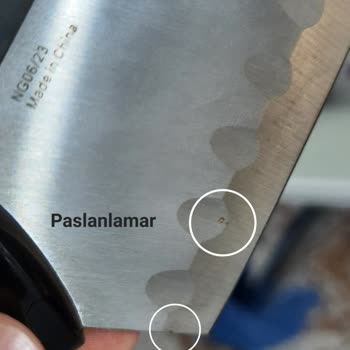 Tefal Paslanmaz Santoku Bıçak Paslandı
