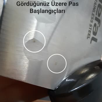 Tefal Paslanmaz Santoku Bıçak Paslandı