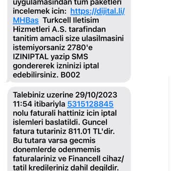 Turkcell Almadığım Hizmetin Bedelini İstiyor