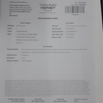 Sony Eurasia Sony Ps Oyun Kolu Kullanılmış Ürünü Teslim Ettiler.