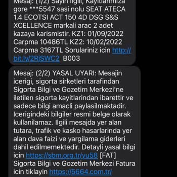 Demir Sigorta Bana Ait Olmayan Kazayı Benim Aracıma Yazılmış