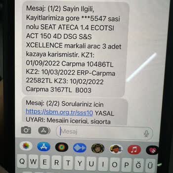 Demir Sigorta Bana Ait Olmayan Kazayı Benim Aracıma Yazılmış