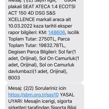 Demir Sigorta Bana Ait Olmayan Kazayı Benim Aracıma Yazılmış