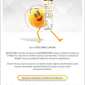 Enerjisa Toroslar Elektrik Perakende Ek Tahakkuk Faturası