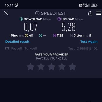 Turkcell'in 4.5G Çekmesine Rağmen İnternet Hizmeti Sağlayamaması.