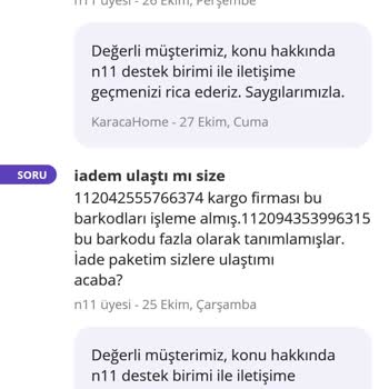 Karaca Home İademi Onaylamıyor
