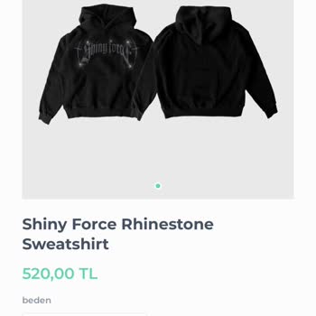 Shiny Force Darkness Blue Rhinestone Sweatshirt