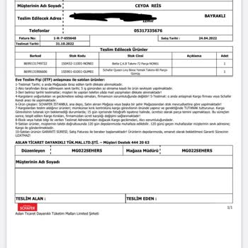 Schafer Parasını Ödediğim Ürün Teslim Edilmiyor!