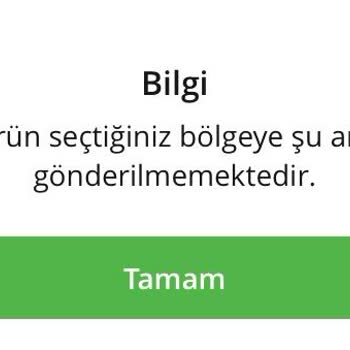 ÇiçekSepeti Seçtiğiniz Bölgeye Gönderilmiyor